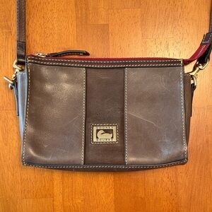 Dooney & Bourke Dark Brown Leather Crossbody
